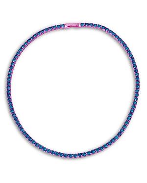 Kurt Geiger London Blue Crystal Collar Necklace, 16