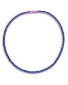 Kurt Geiger London Blue Crystal Collar Necklace, 16