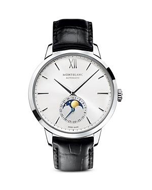 Montblanc Meistertuck Heritage Moonphase Watch With Black Strap, 39mm