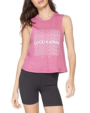 Spiritual Gangster Good Karma Graphic Crop Tank Top