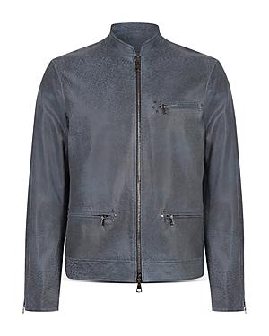 John Varvatos Collection Leather Zip Front Jacket
