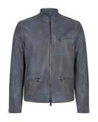 John Varvatos Collection Leather Zip Front Jacket