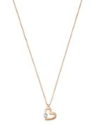 Roberto Coin 18k Rose Gold Slanted Heart Diamond Pendant Necklace, 18