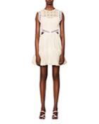 Sandro Isee Cutout Lace Trim Dress