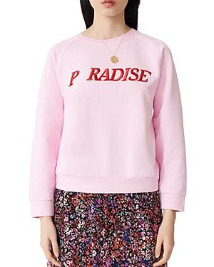 Maje Paradise Embroidered Sweatshirt