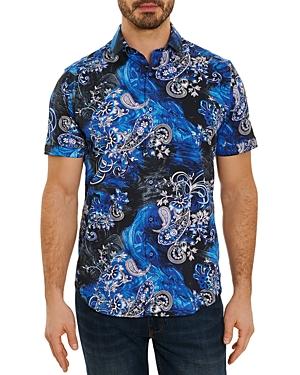 Robert Graham Sunami Paisley Classic Fit Short Sleeve Stretch Shirt