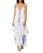Ramy Brook Taryn Cotton Embroidered Swim Cover Up Maxi Dress