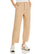Mother The Patch Pocket Private Ankle Jeans In Khaki