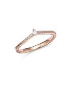 Bloomingdale's Diamond Chevron Band In 14k Rose Gold, 0.10 Ct. T.w. - 100% Exclusive