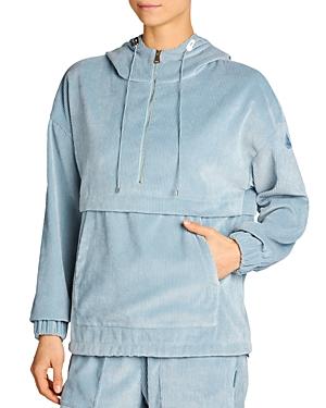 Moncler Corduroy Half Zip Hoodie