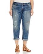 Lucky Brand Plus Reese Distressed Boyfriend Jeans In Northridge Park