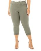 Liverpool Los Angeles Plus Chloe Pull-on Cropped Jeans In Saguaro Palm