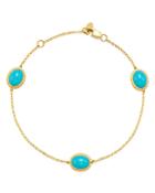 Bloomingdale's Turquoise Station Bracelet In 14k Yellow Gold - 100% Exclusive
