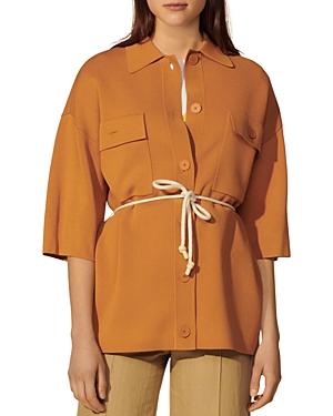 Sandro Martine Overshirt Style Cardigan
