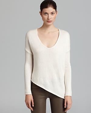 Helmut By Helmut Lang Sweater - Asymmetric Hem Soft Pullover