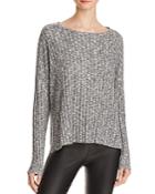 Michelle By Comune Ribbed Marled Knit Top