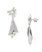 Kate Spade New York Pave & Simulated Pearl Drop Earrings