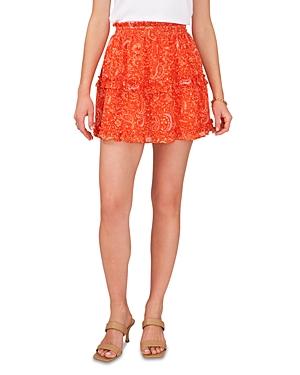 1.state Paisley Print Smocked Mini Skirt