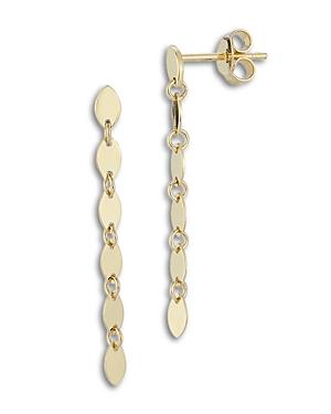 Moon & Meadow 14k Yellow Gold Polished Disc Linear Drop Earrings - 100% Exclusive