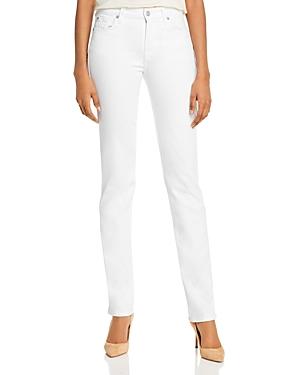 7 For All Mankind Kimmie Straight-leg Jeans In Slim Illusion Luxe White