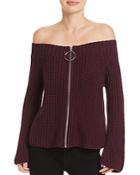 525 America Off-the-shoulder Ring-pull Sweater