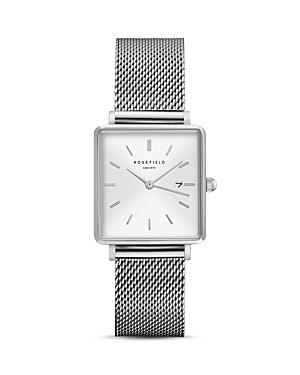 Rosefield The Boxy Silver-tone Watch, 26mm X 28mm