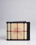 Burberry Check Equestrian Bi-fold Wallet
