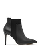 Reiss Leander Leather And Neoprene Pointed Toe Booties