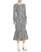 Milly Erica Striped Midi Dress