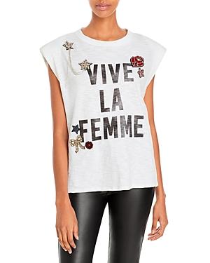 Cinq A Sept Cotton Patch Vive La Femme Tee