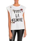Cinq A Sept Cotton Patch Vive La Femme Tee