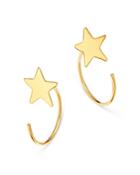 Moon & Meadow Star Front-to-back Huggie Hoop Earrings In 14k Yellow Gold - 100% Exclusive