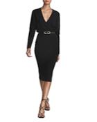 Reiss Jenna Ruched Sleeve Knit Bodycon Dress