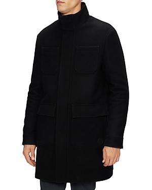 Ted Baker Herringbone Funnel Neck Coat