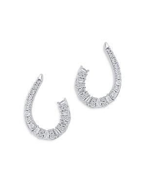 Bloomingdale's Diamond Front To Back Earrings In 14k White Gold, 0.50 Ct. T.w. - 100% Exclusive