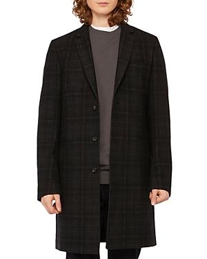 Ps Paul Smith Plaid Single-breasted Overcoat