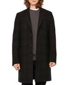 Ps Paul Smith Plaid Single-breasted Overcoat