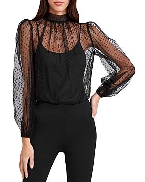 Bcbgmaxazria Mesh Blouson Bodysuit
