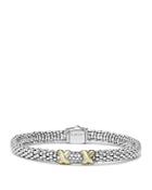 Lagos Diamond Lux 18k Gold And Sterling Silver Bracelet With Pave Diamonds
