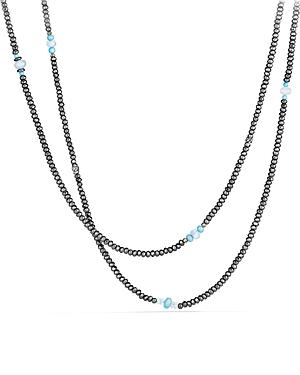 David Yurman Mustique Beaded Necklace With Hematine And Turquoise