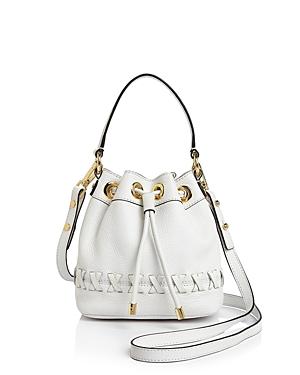 Milly Small Astor Whipstitch Drawstring Bucket Bag