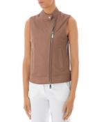 Peserico Zip-front Leather Vest