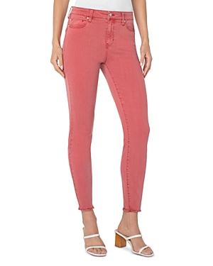 Liverpool Los Angeles Piper Hugger High Rise Ankle Skinny Jeans In Rosebud