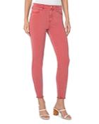 Liverpool Los Angeles Piper Hugger High Rise Ankle Skinny Jeans In Rosebud