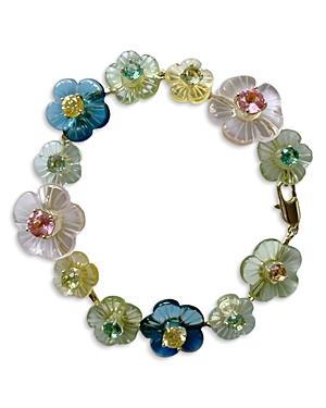 Nicola Bathie Multicolor Glass Flower Bracelet