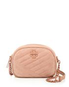 Tory Burch Kira Small Quilted Suede Camera Crossbody