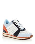 Michael Michael Kors Billie Perforated Color Block Lace Up Sneakers