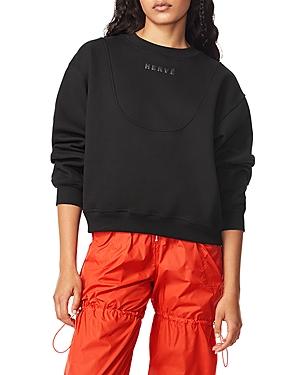Herve By Herve Leger Bonded Seamed Sweatshirt