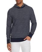 Michael Kors Textured Stripe Pullover Hoodie Sweatshirt