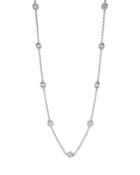 Nadri Elevate Cubic Zirconia Station Necklace In Rhodium Plated, 16-18